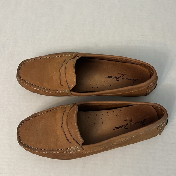 MASSIMO MATTEO PENNY KEEPER BROWN LEATHER LOAFER DRIVING SHOES MOCCASINS 7.5 - Picture 9 of 16